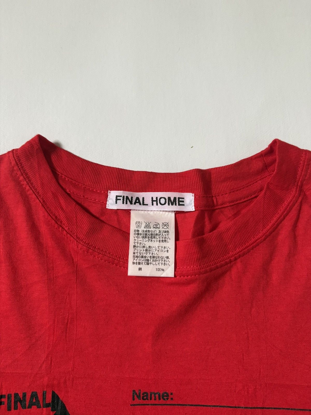 Final Home Final Home Red Survival Tee Size US S / EU 44-46 / 1 - 2 Thumbnail