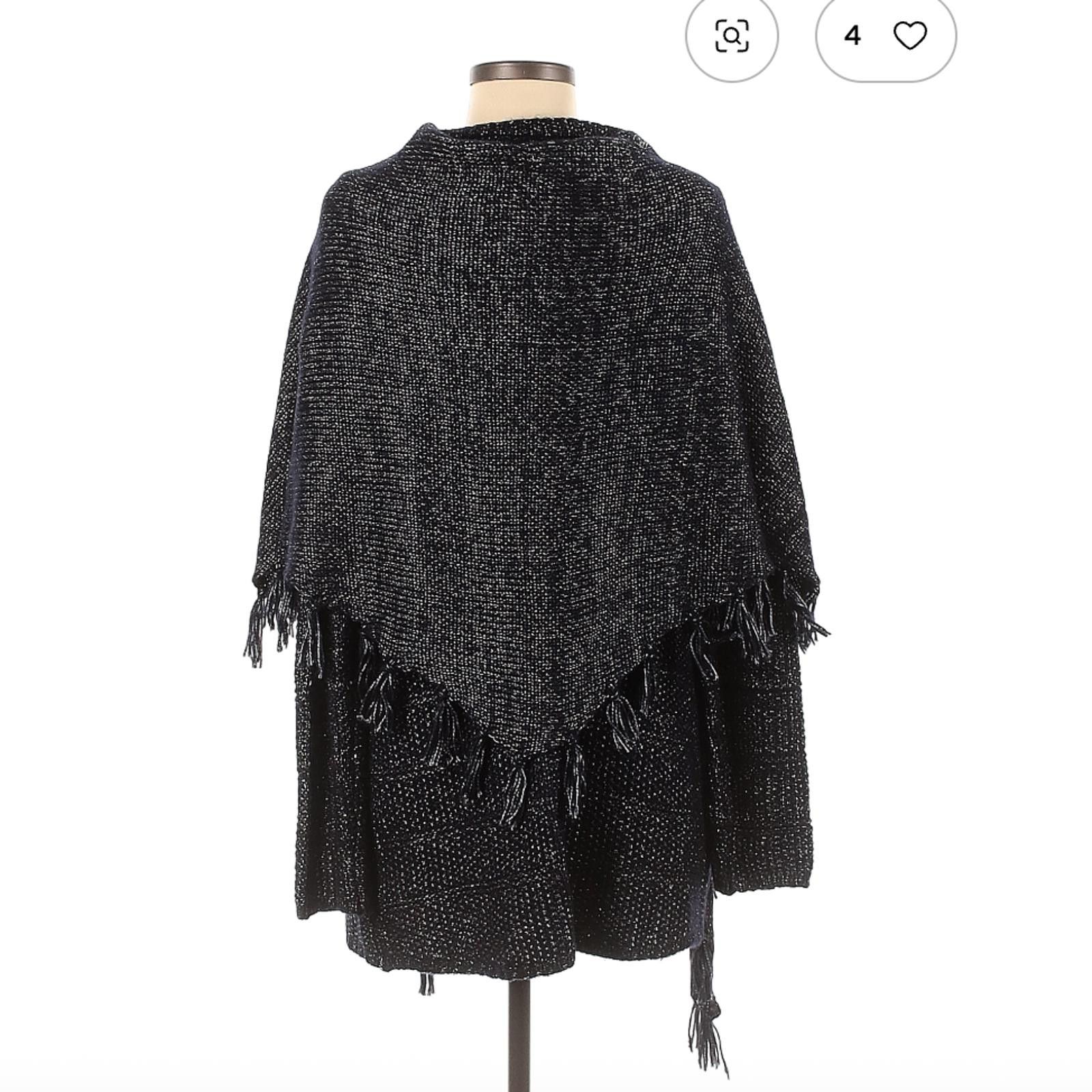 Other White House Black Market Blue Pullover Fringe Sweater Size M Size M / US 6-8 / IT 42-44 - 2 Thumbnail