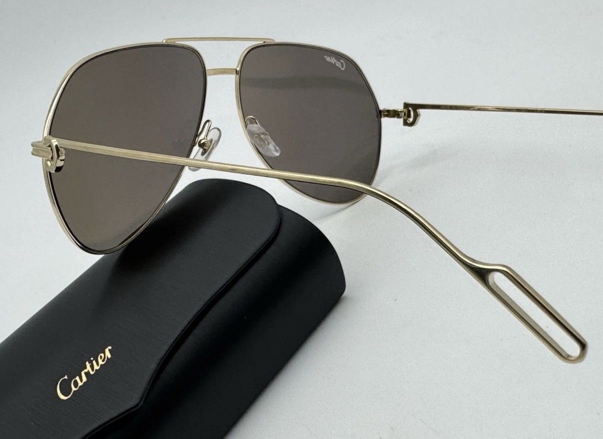 Cartier Aviator 62mm GOLD Mirror Sunglasses CT0110S Vendome Size ONE SIZE - 6 Thumbnail