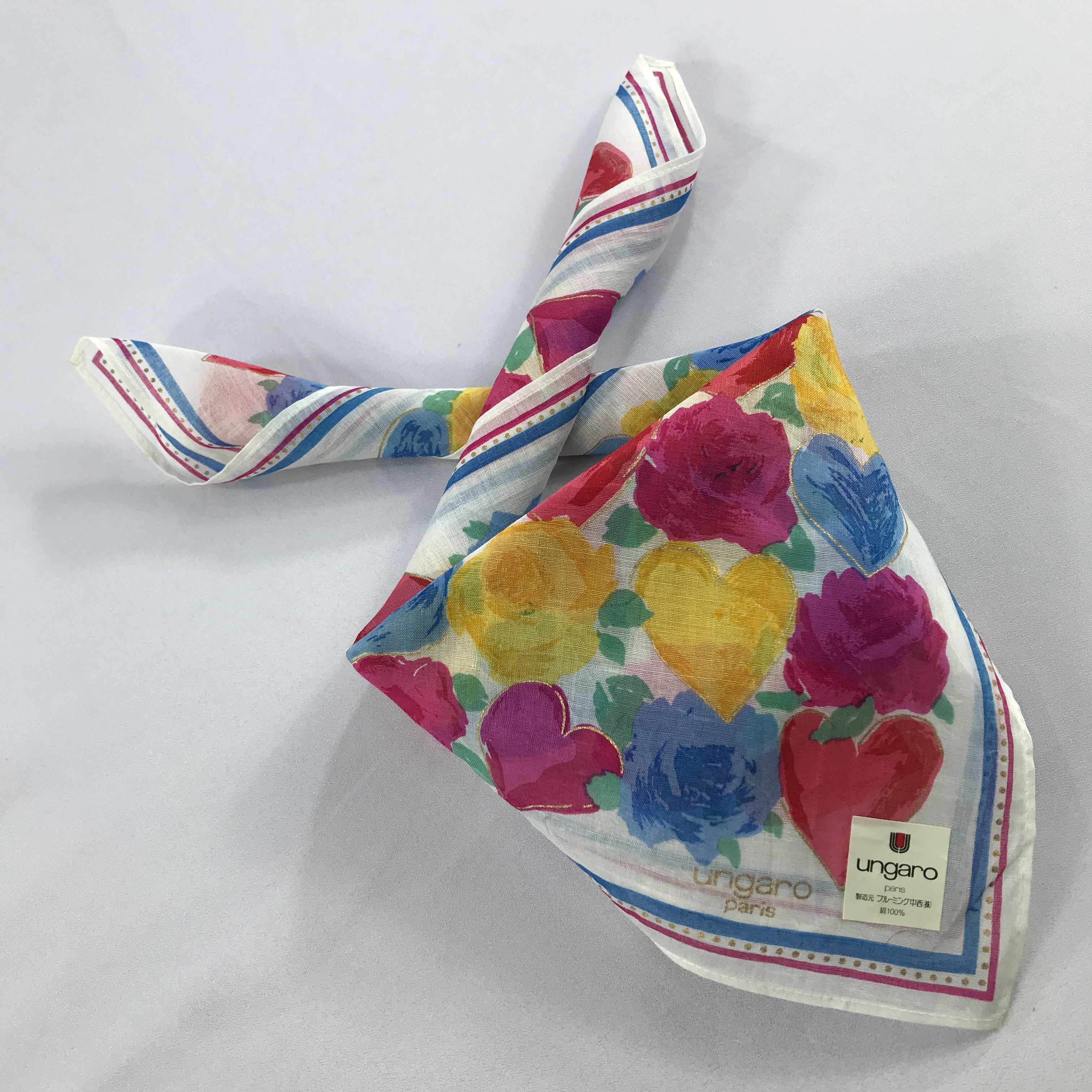 Emanuel Ungaro × Vintage Engaro Bandana / Handkerchief / Neckerchief - S2664 Size ONE SIZE - 4 Thumbnail