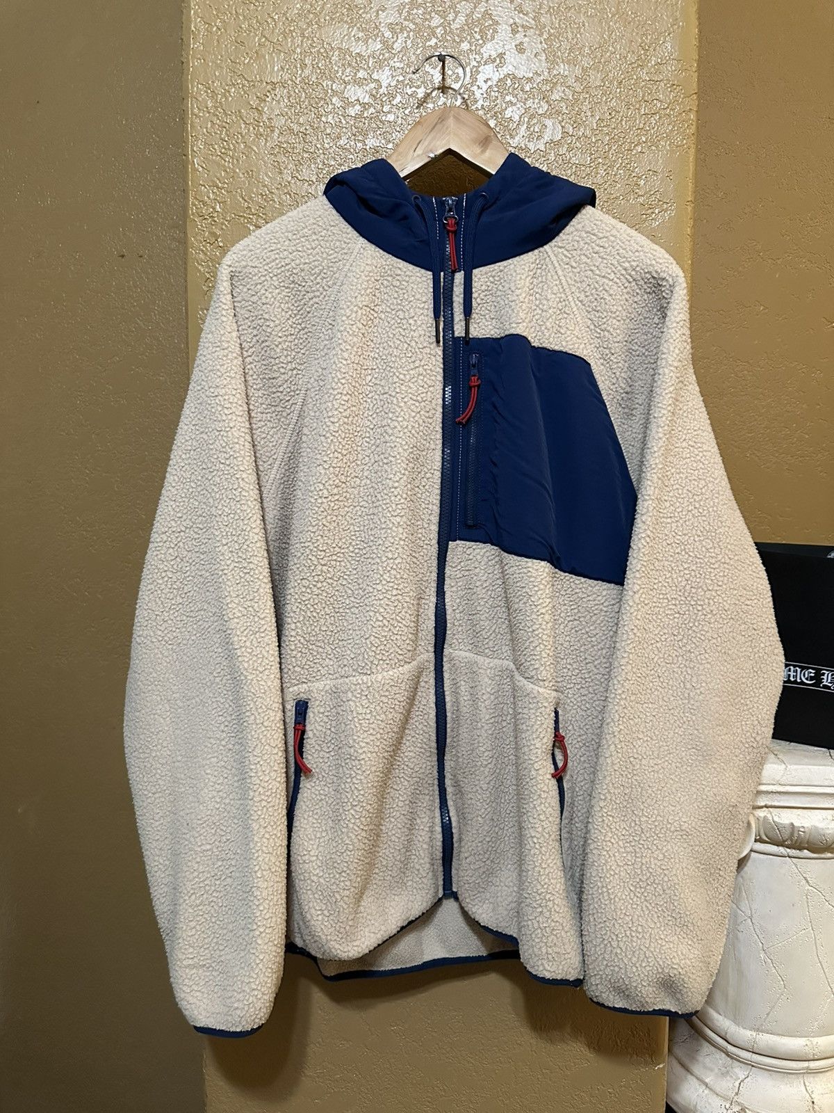 J.Crew 🔵 RARE J. Crew Nordic Sherpa Fleece Hoodie Jacket Size US XL / EU 56 / 4 - 1 Thumbnail