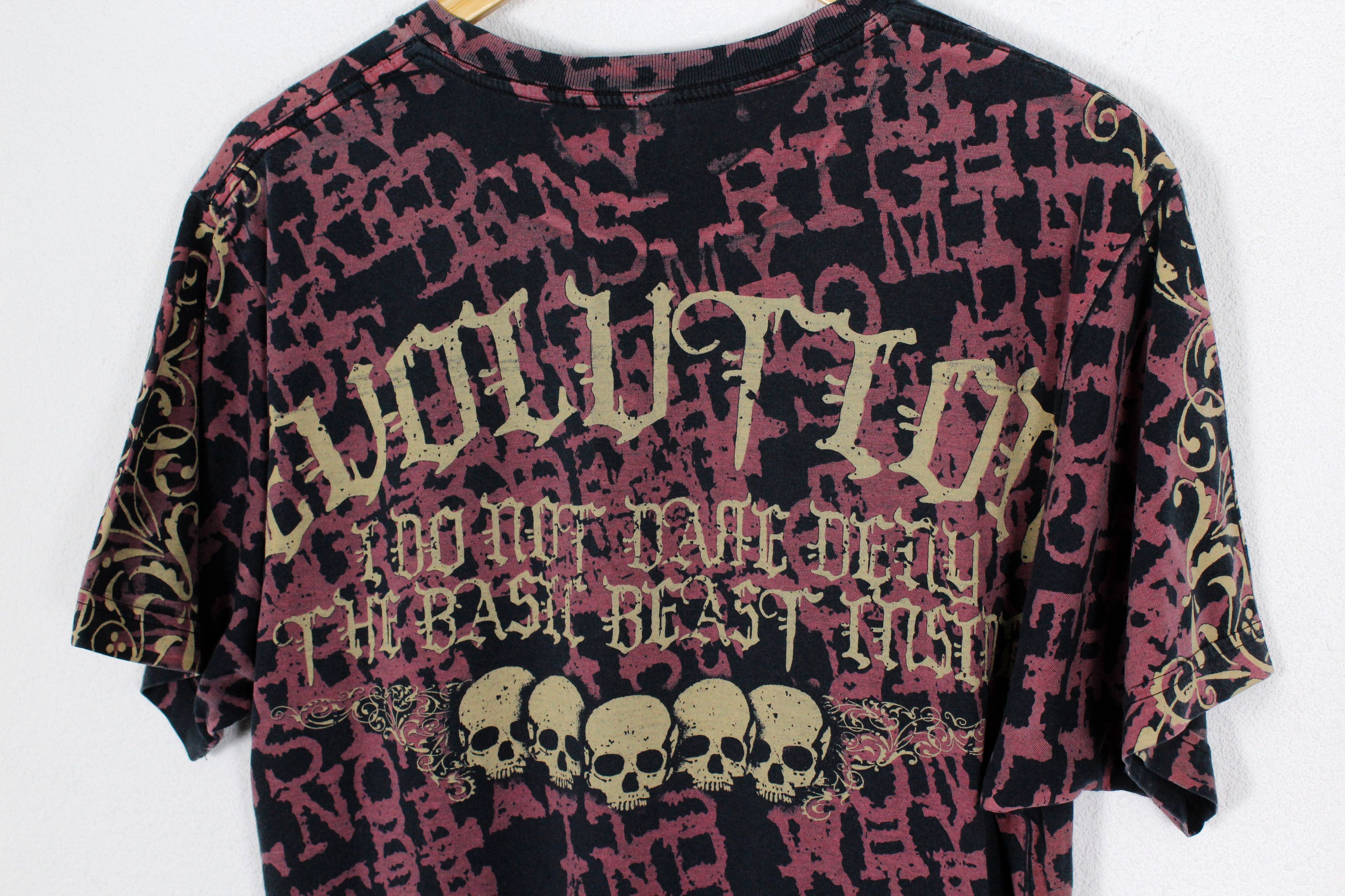 Band Tees KORN Revolution All Over Print Crazy Skull T-shirt Tee Y2K Size US L / EU 52-54 / 3 - 5 Thumbnail