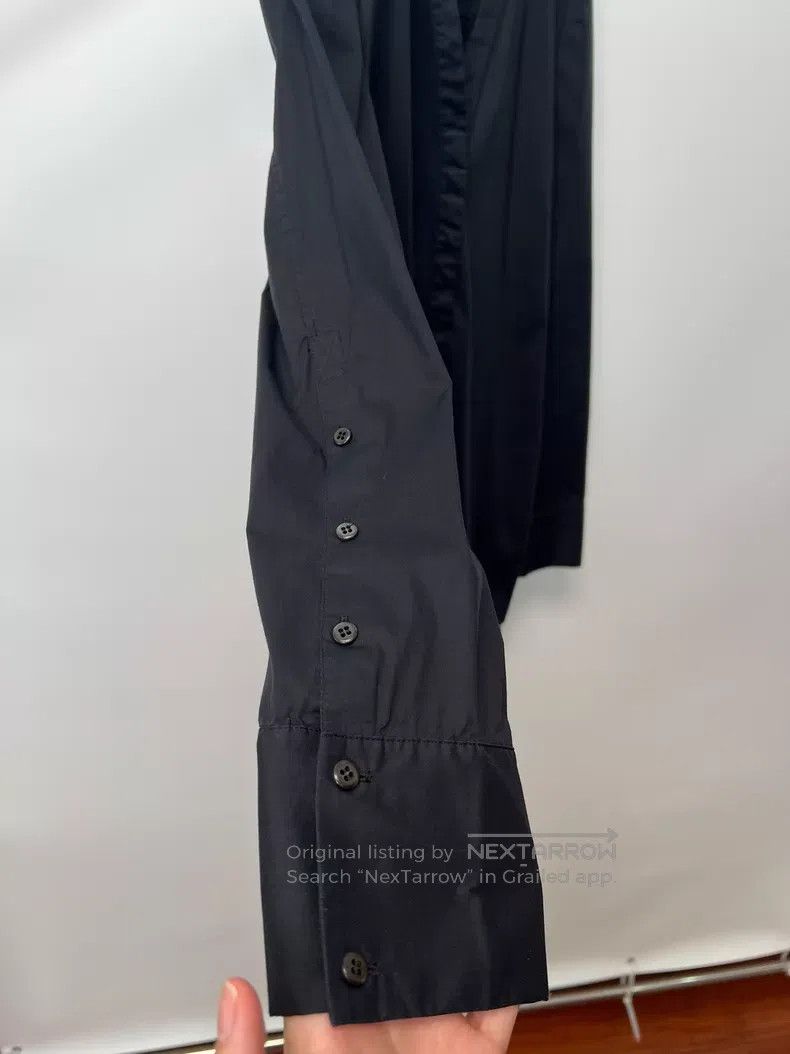 Helmut Lang Helmut Lang Hidden Button Mixed Fabric Drape Shirt Size M / US 6-8 / IT 42-44 - 5 Thumbnail