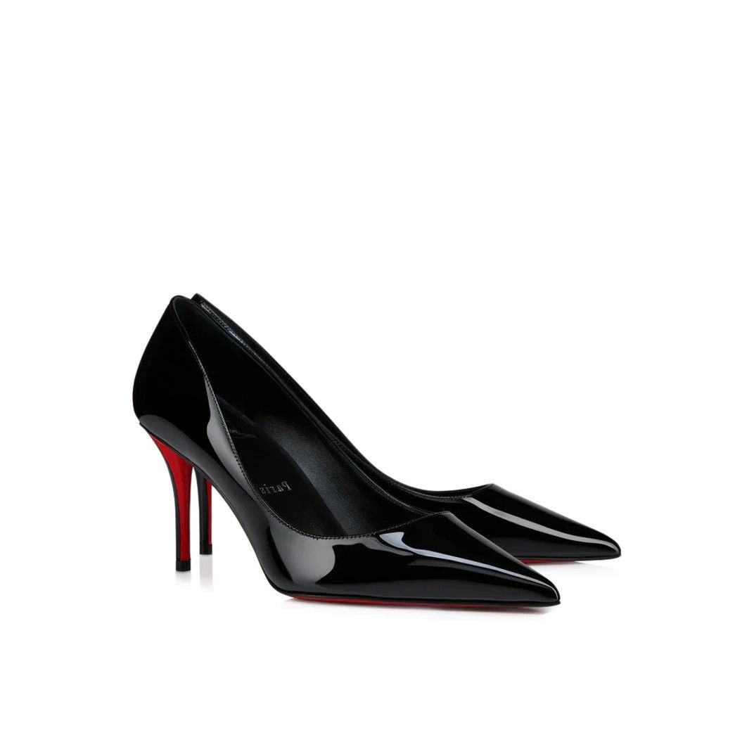 CHRISTIAN LOUBOUTIN Miss Z Black Patent Leather 80mm Pumps N