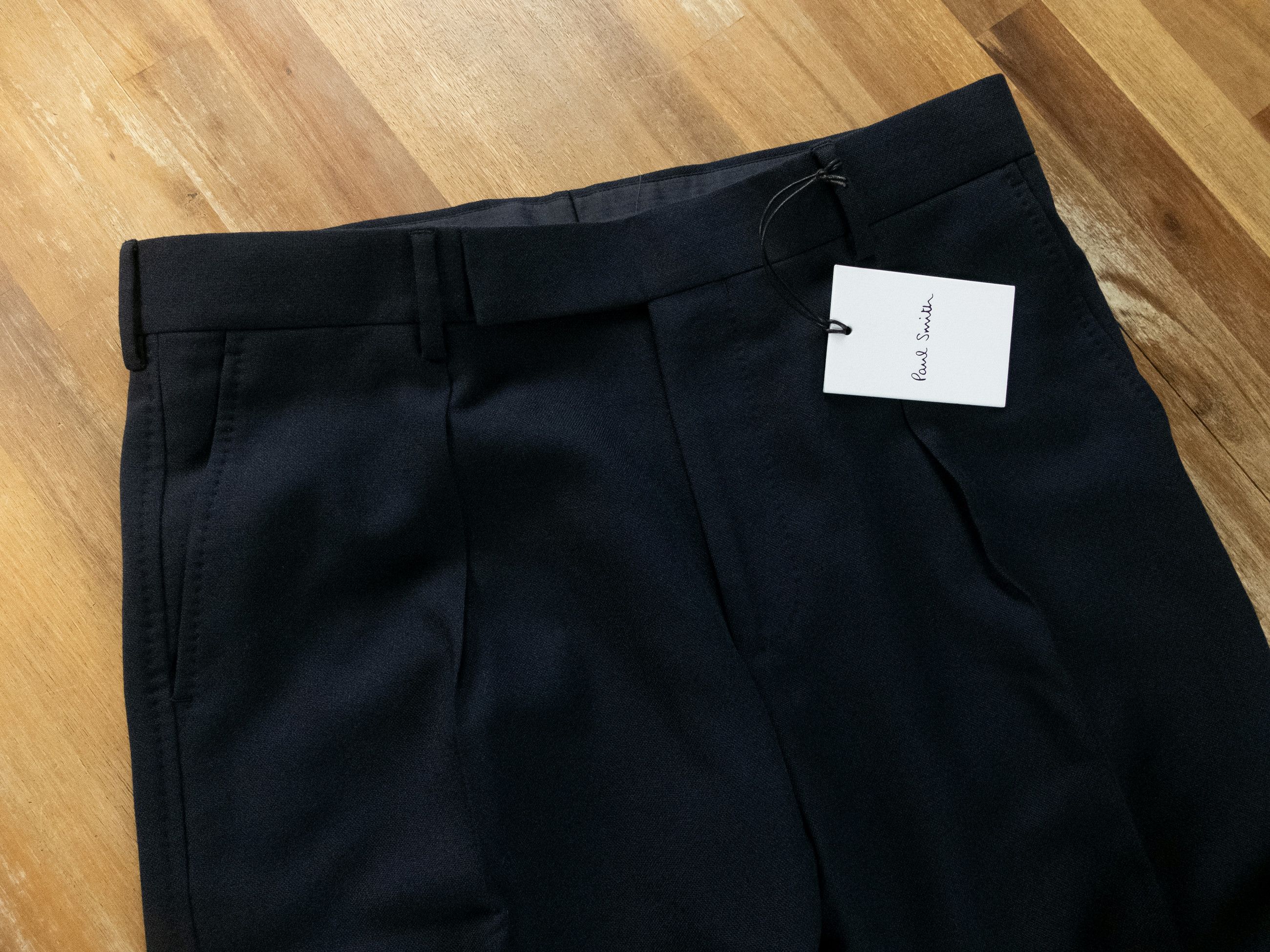 Paul Smith PAUL SMITH slim fit navy blue wool dress pants trousers 32 Size US 32 / EU 48 - 2 Thumbnail
