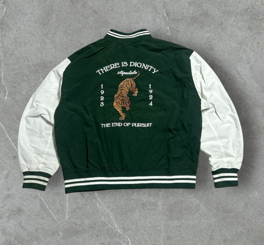 Japanese Brand Back Number there is dignity Tiger Motif Varsity jacket Size US M / EU 48-50 / 2 - 1 Thumbnail