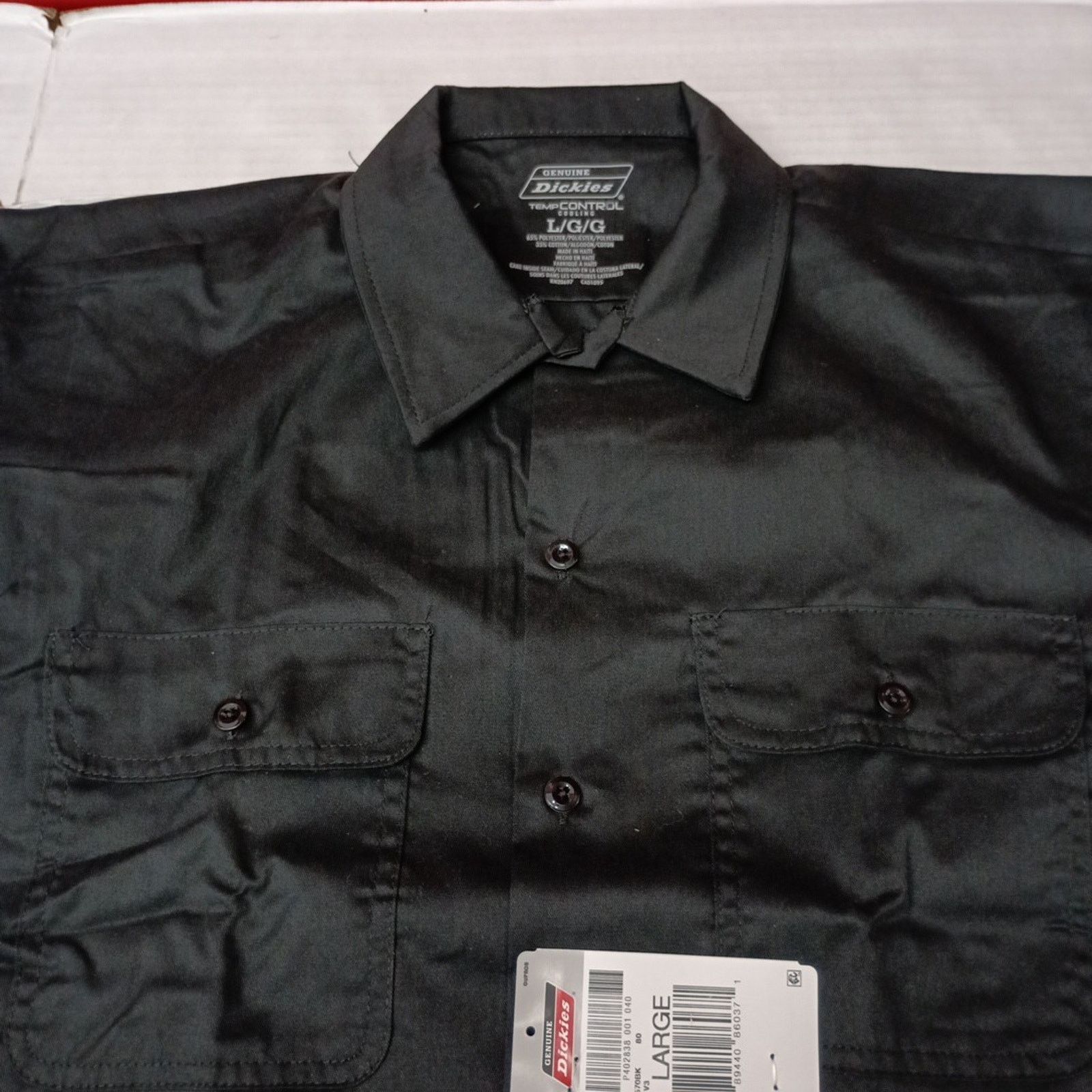 Dickies Dickies Essential Work Shirt Men's Size L Black Temp Control Size US L / EU 52-54 / 3 - 3 Thumbnail