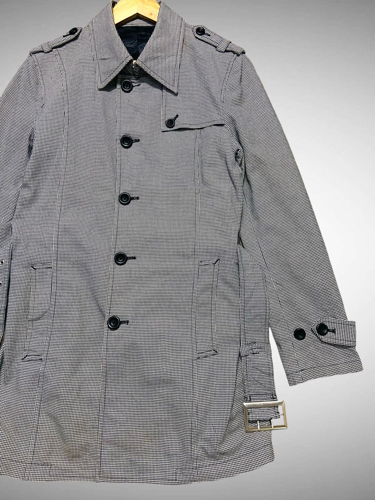 Tornado Mart Vintage Tornado Mart Houndstooth Trench Coat Size US M / EU 48-50 / 2 - 5 Thumbnail