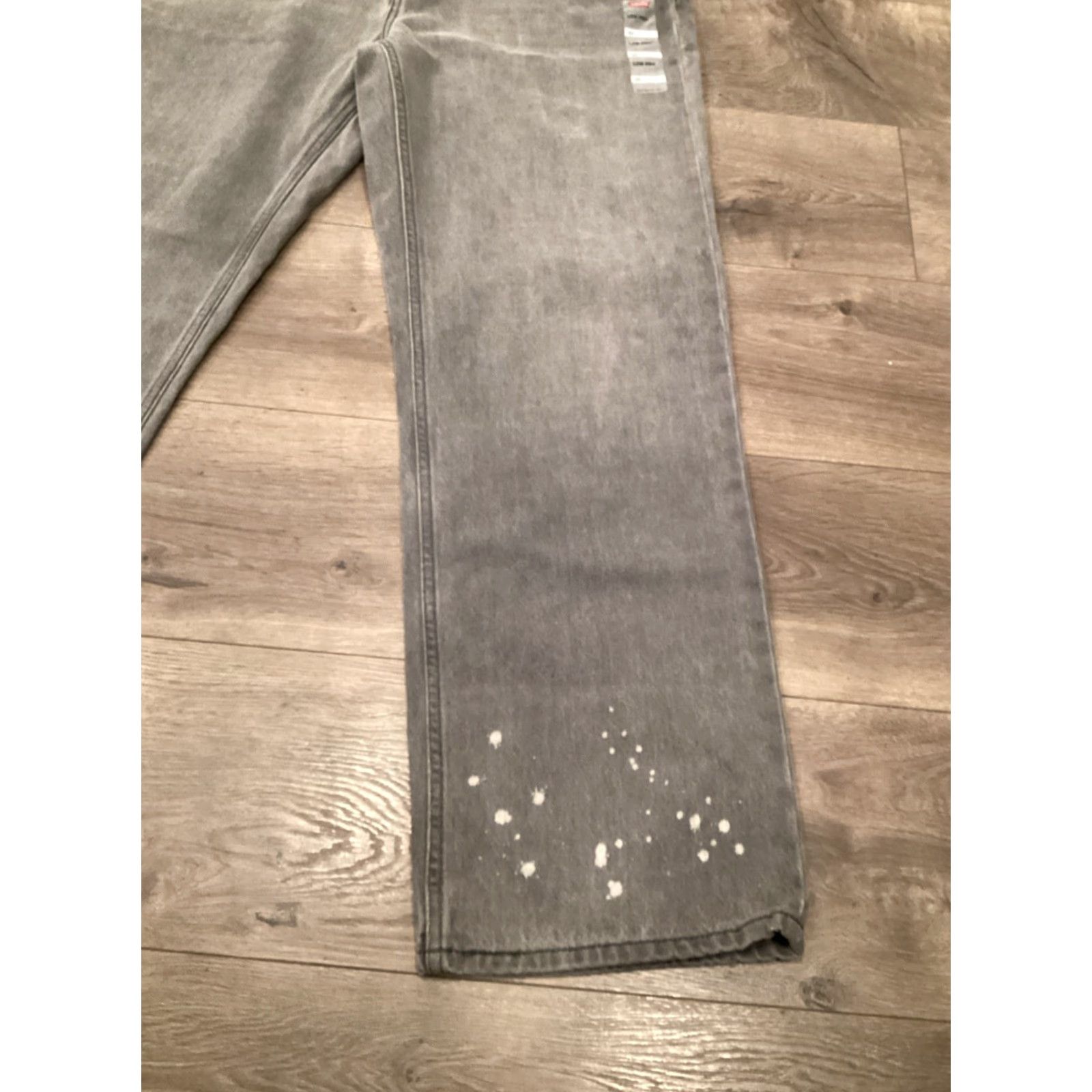 Levi's Levi's Jeans 32 Gray/Black Splatter Straight Leg 100% Cotton Denim Womens Regular Inseam 29" Size US 32 / EU 48 - 2 Thumbnail