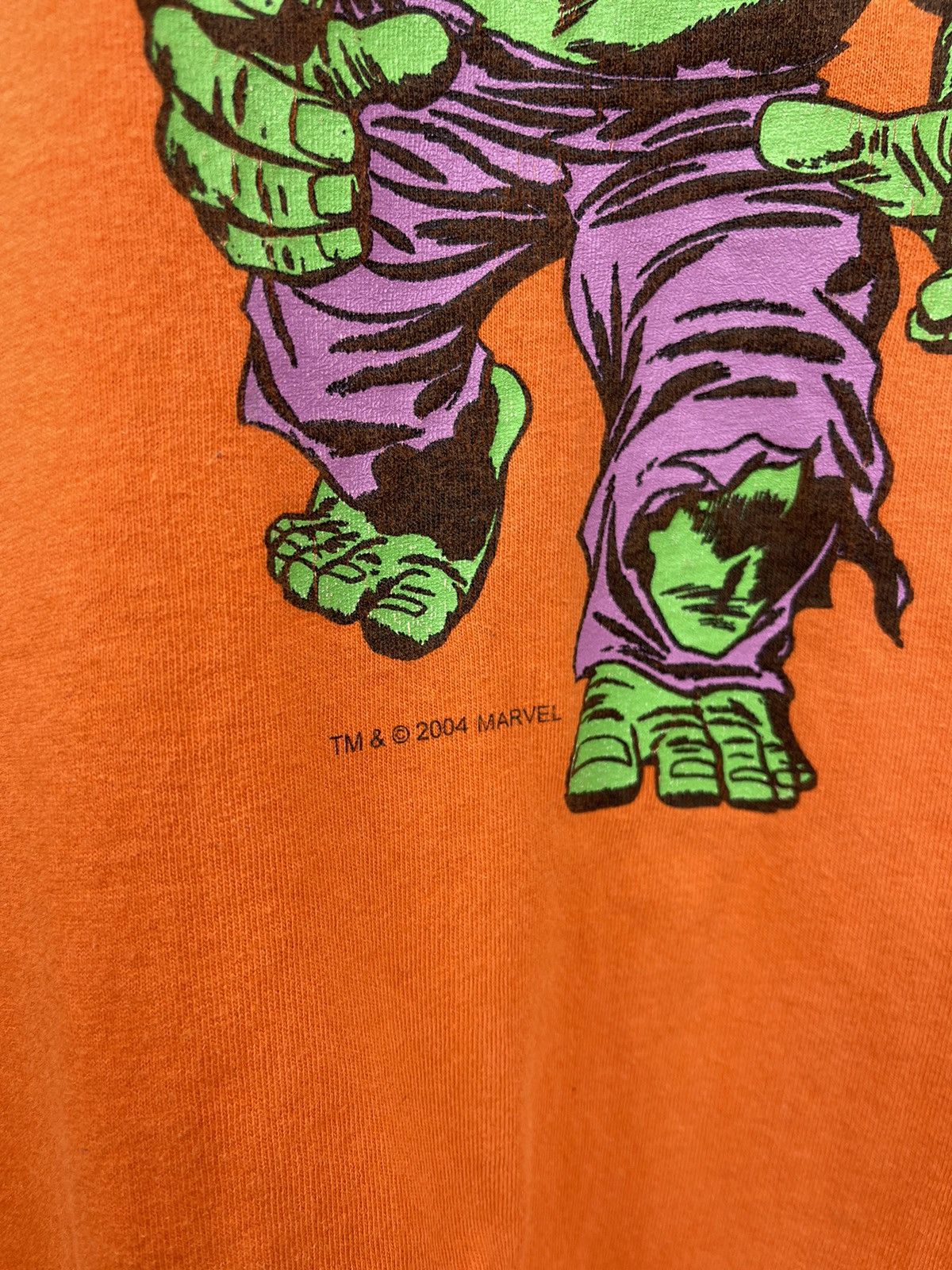 Vintage Vintage 2004 Marvel Hulk T-Shirt Mens Orange Retro Size M Size US M / EU 48-50 / 2 - 5 Thumbnail