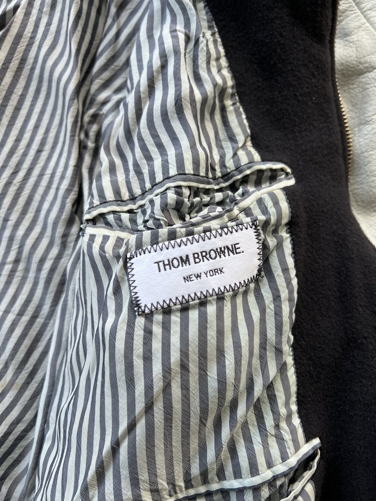 Thom Browne Thom Browne Varsity Leather Jacket Size US M / EU 48-50 / 2 - 5 Thumbnail