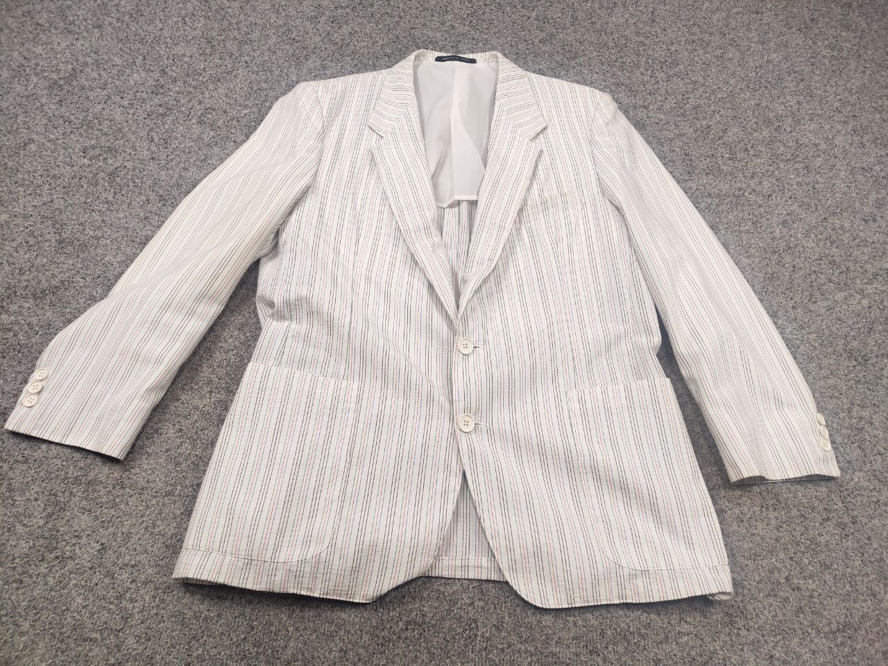 Yves Saint Laurent Vintage 80's Yves Saint Laurent France striped Blazer Jacket Size US M / EU 48-50 / 2 - 3 Thumbnail