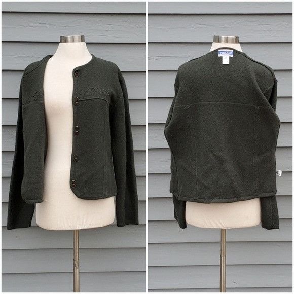 Pendleton × Vintage Vintage 90s y2k Pendleton Olive OD Green Wool Brass Button C Size M / US 6-8 / IT 42-44 - 3 Thumbnail