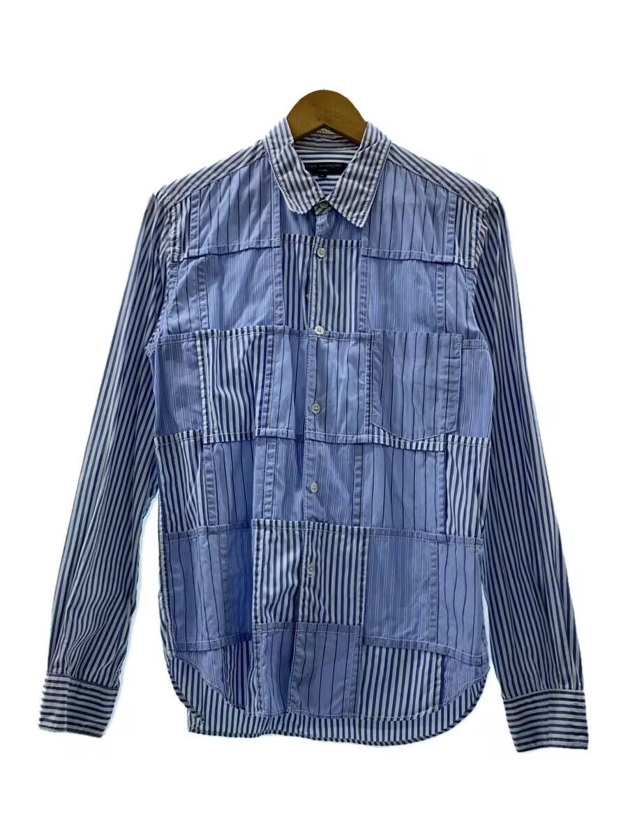 Comme des Garcons × Comme des Garcons Homme Reconstructed Patchwork Striped Button Shirt Size US L / EU 52-54 / 3 - 1 Thumbnail