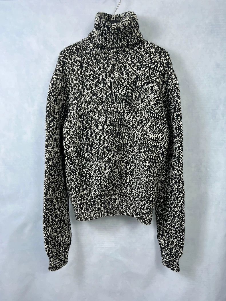Yves Saint Laurent Saint Laurent17 FW mosaic black and white knit turtleneck s Size US M / EU 48-50 / 2 - 1 Thumbnail