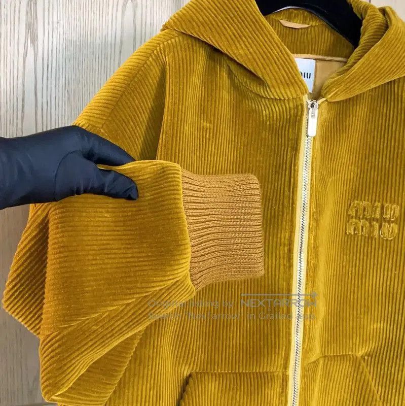 Miu Miu Miu Miu Mustard Yellow Cotton Jacket . Size M / US 6-8 / IT 42-44 - 4 Thumbnail