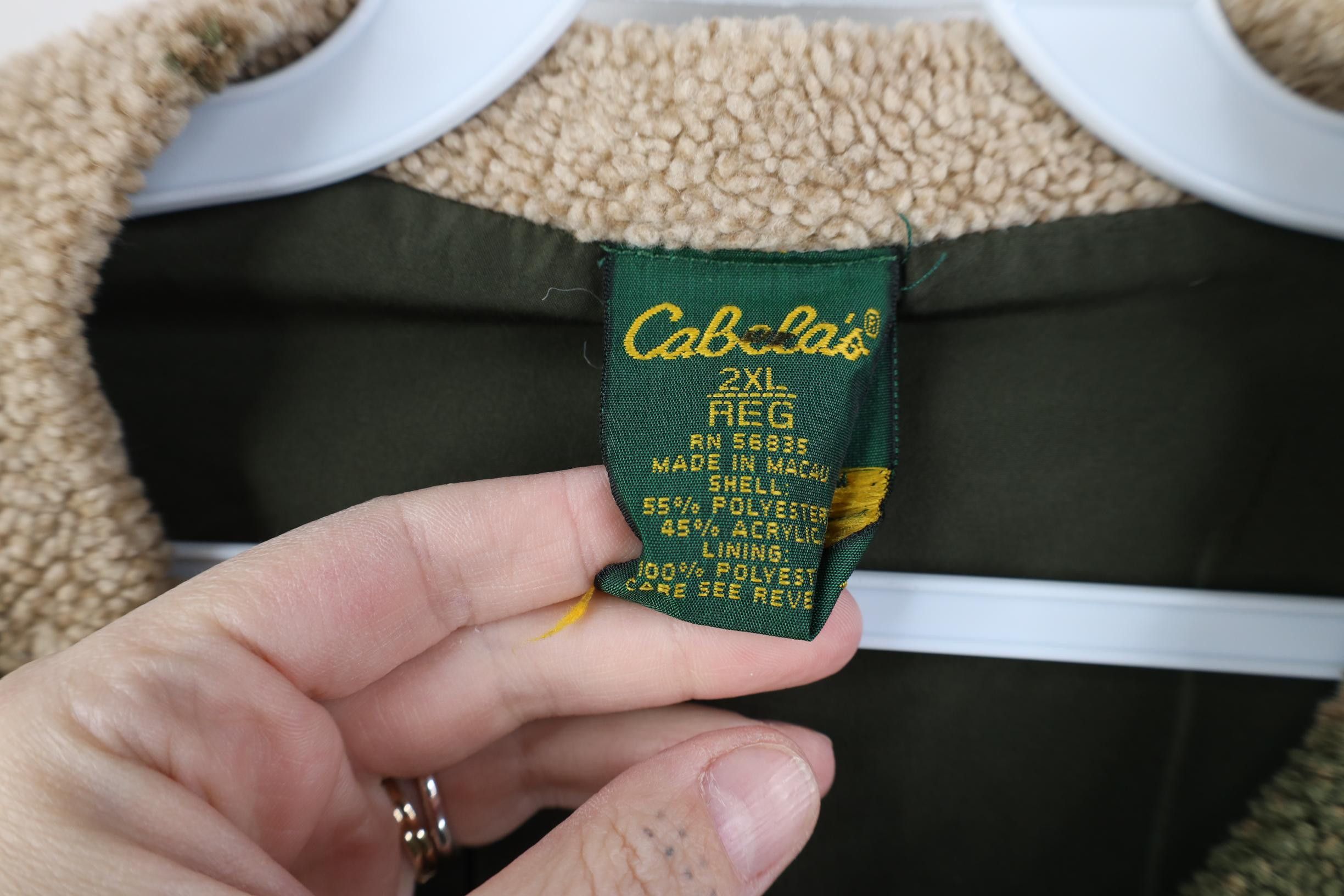 Cabelas Vintage 90s Cabelas Deep Pile Fleece Sweater Jacket Swacket Size US XXL / EU 58 / 5 - 5 Thumbnail