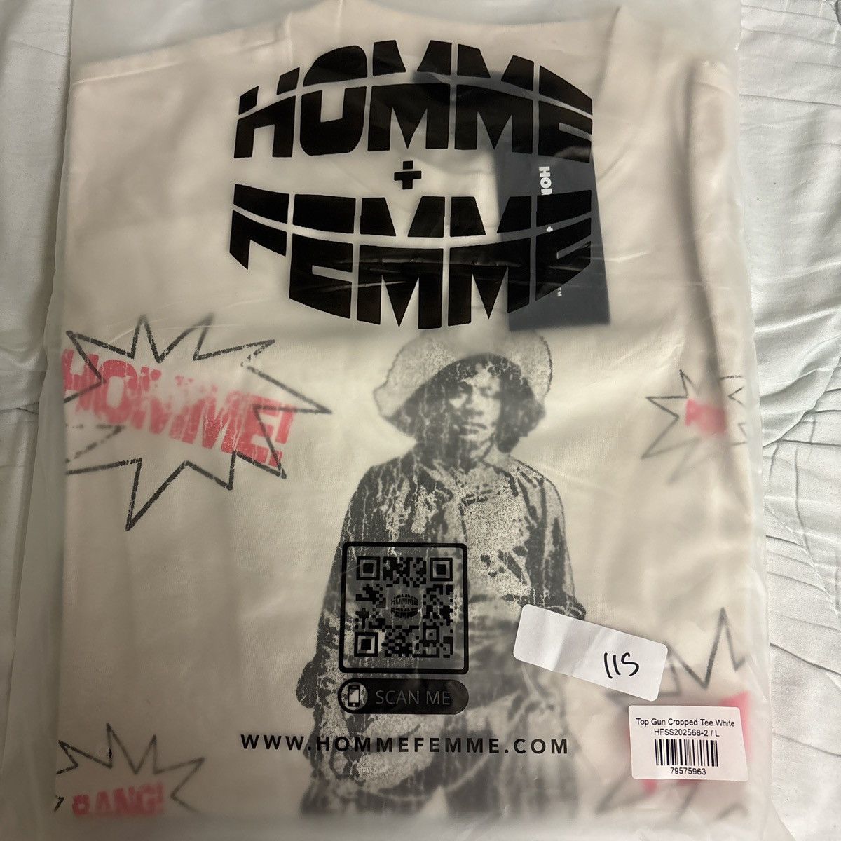 Homme + Femme La top gun cropped tee white hommie femme Size US L / EU 52-54 / 3 - 2 Thumbnail