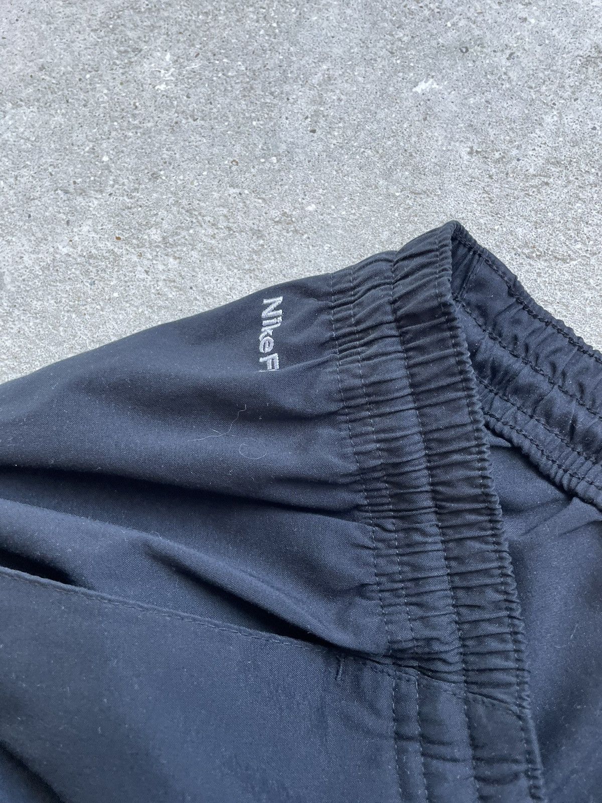 Nike × Vintage Vintage Nike buggy track pants black nylon swoosh Size US 33 - 7 Thumbnail