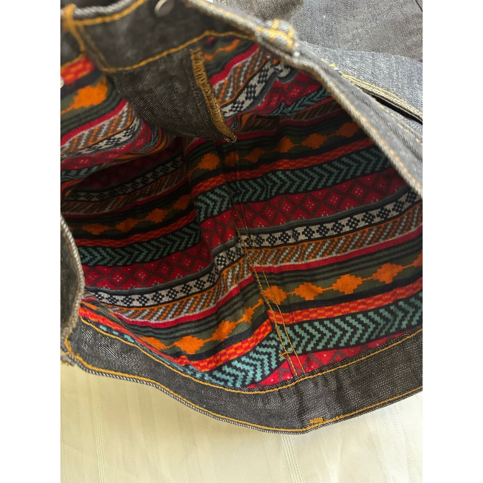 Levi's Levi's Aztec Flannel Lined Denim Jeans 32x30 Straight Leg Size US 32 / EU 48 - 2 Thumbnail