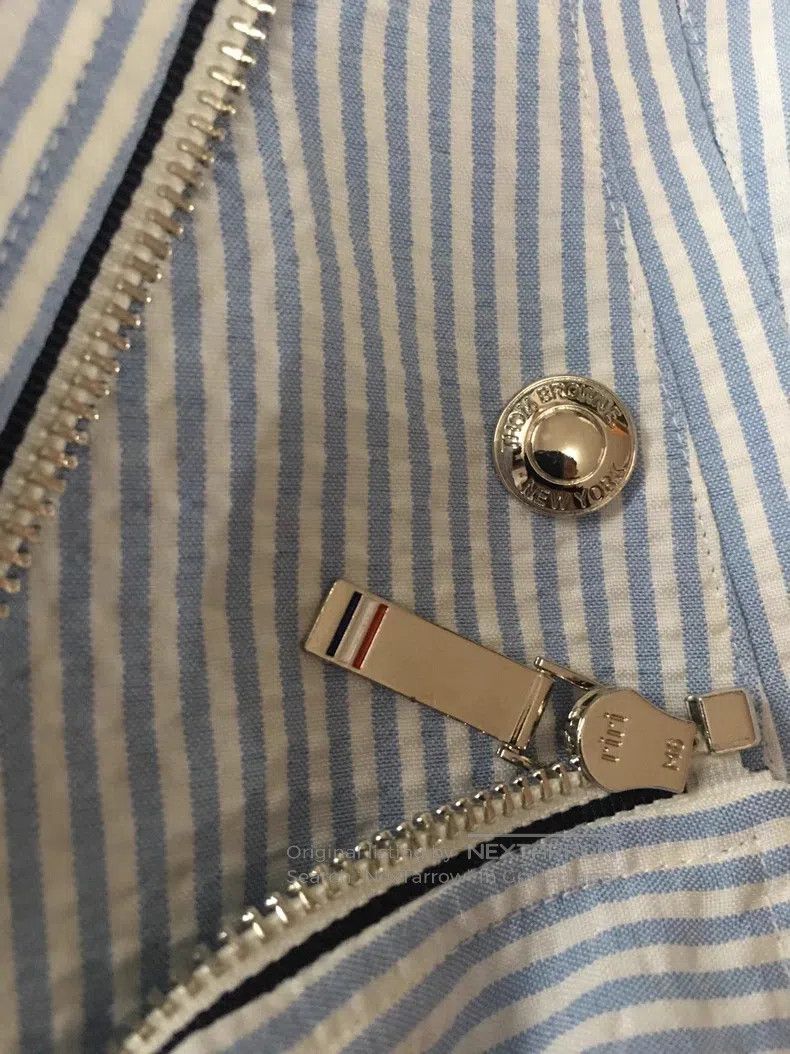 Thom Browne Thom Browne Blue and White Striped Blazer Size US M / EU 48-50 / 2 - 3 Thumbnail