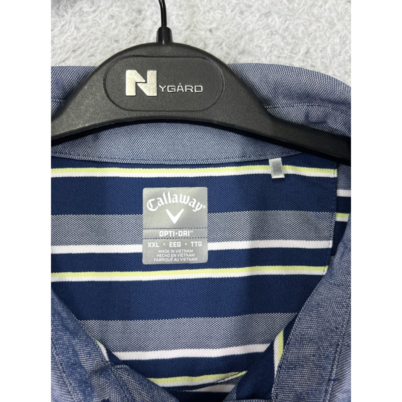 Callaway Callaway Polo Shirt Men 2XL blue gray striped knit polo Golf Outdoor casual shirt Mens 2XL Callaway Golf Polo Size US XXL / EU 58 / 5 - 3 Thumbnail