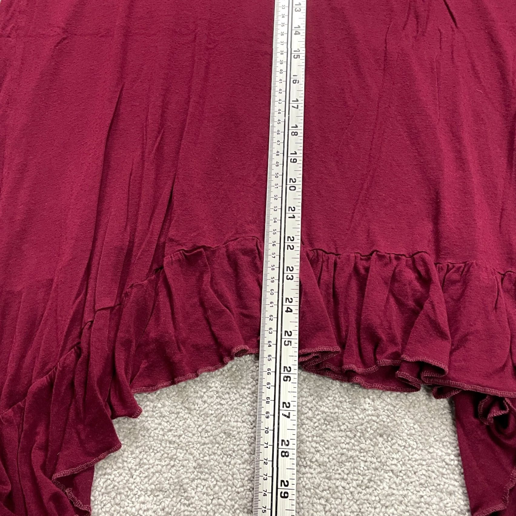 Vintage Simply Irresistible Blouse Women XL Red Half Sleeve Ruffles Round Neck Casual Size XL / US 12-14 / IT 48-50 - 7 Thumbnail