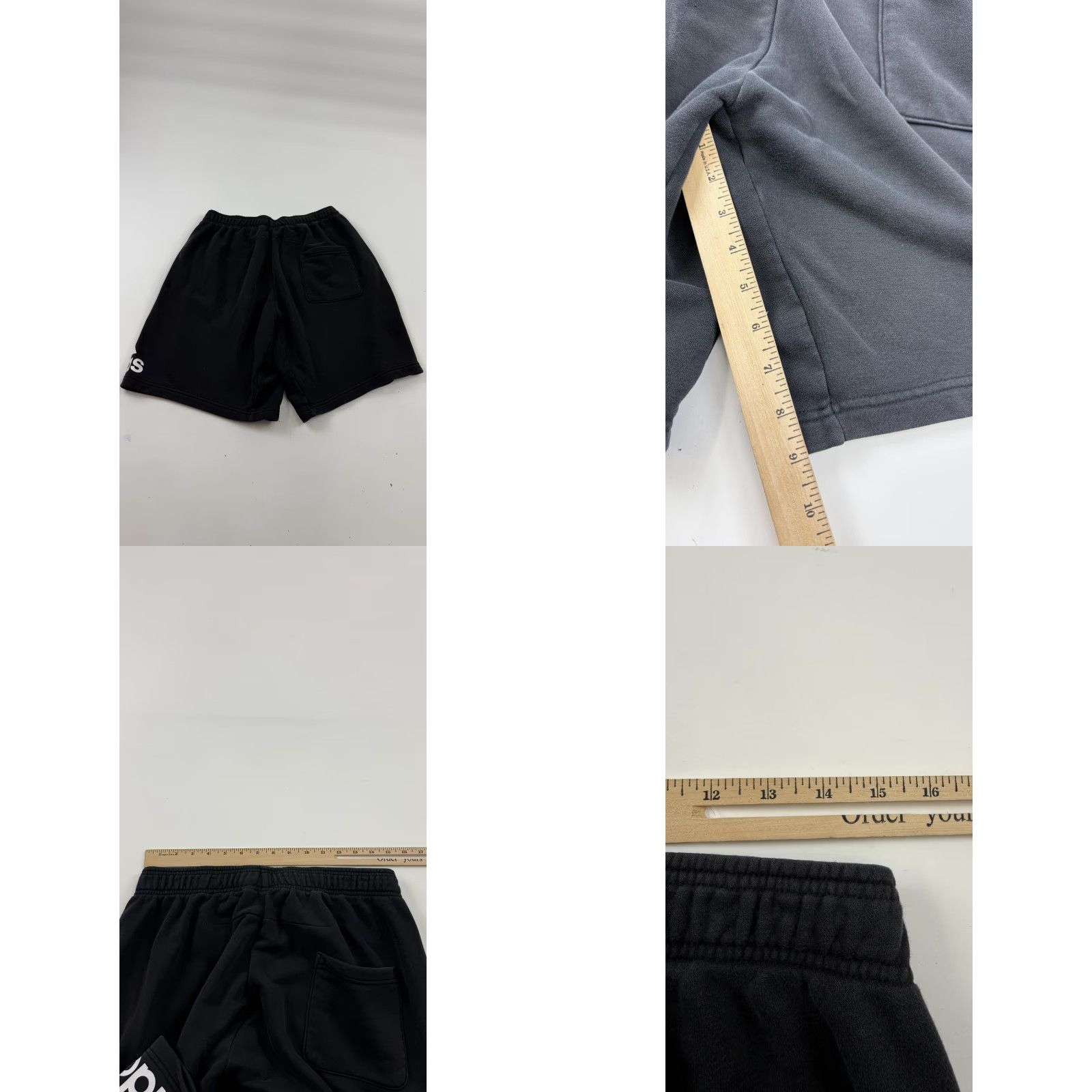 Adidas Adidas Shorts Mens Large Black Fleece Logo Athletic Training Lounge Pockets Size US 33 - 8 Thumbnail