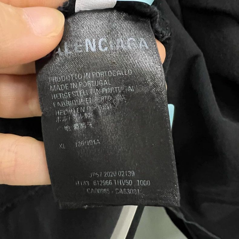 Balenciaga Balenciaga Black label logo short sleeve Size US XL / EU 56 / 4 - 4 Thumbnail