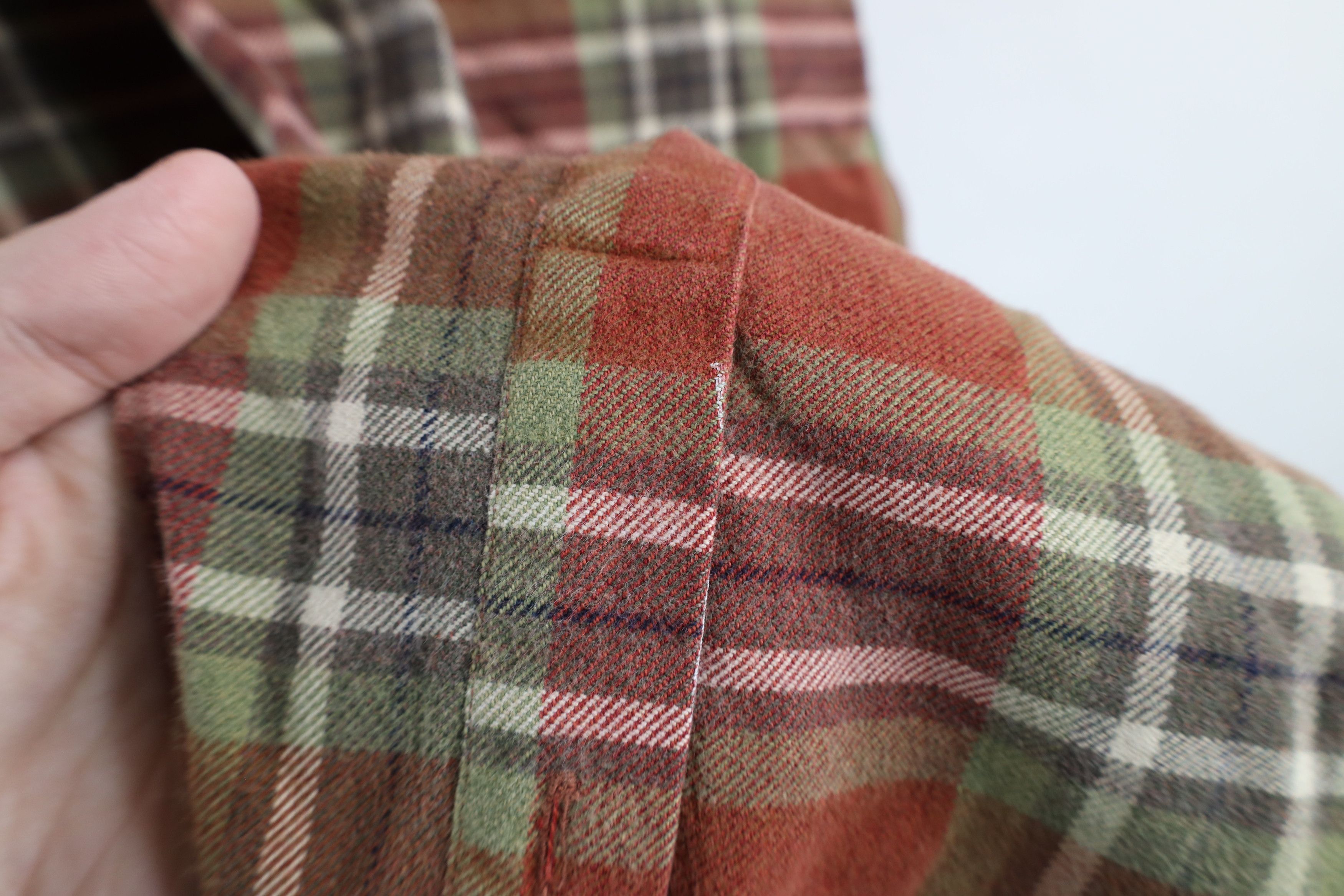 Lands' End × Vintage Vintage 90s Lands End Flannel Button Down Shirt Plaid Size US XXL / EU 58 / 5 - 5 Thumbnail