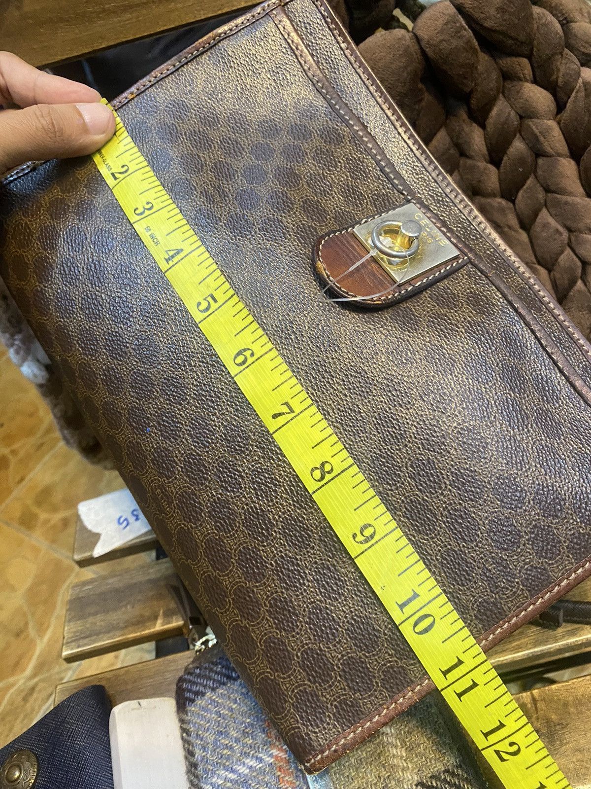 Celine Authentic Vintage Celine Monogram Clutch Size ONE SIZE - 13 Thumbnail