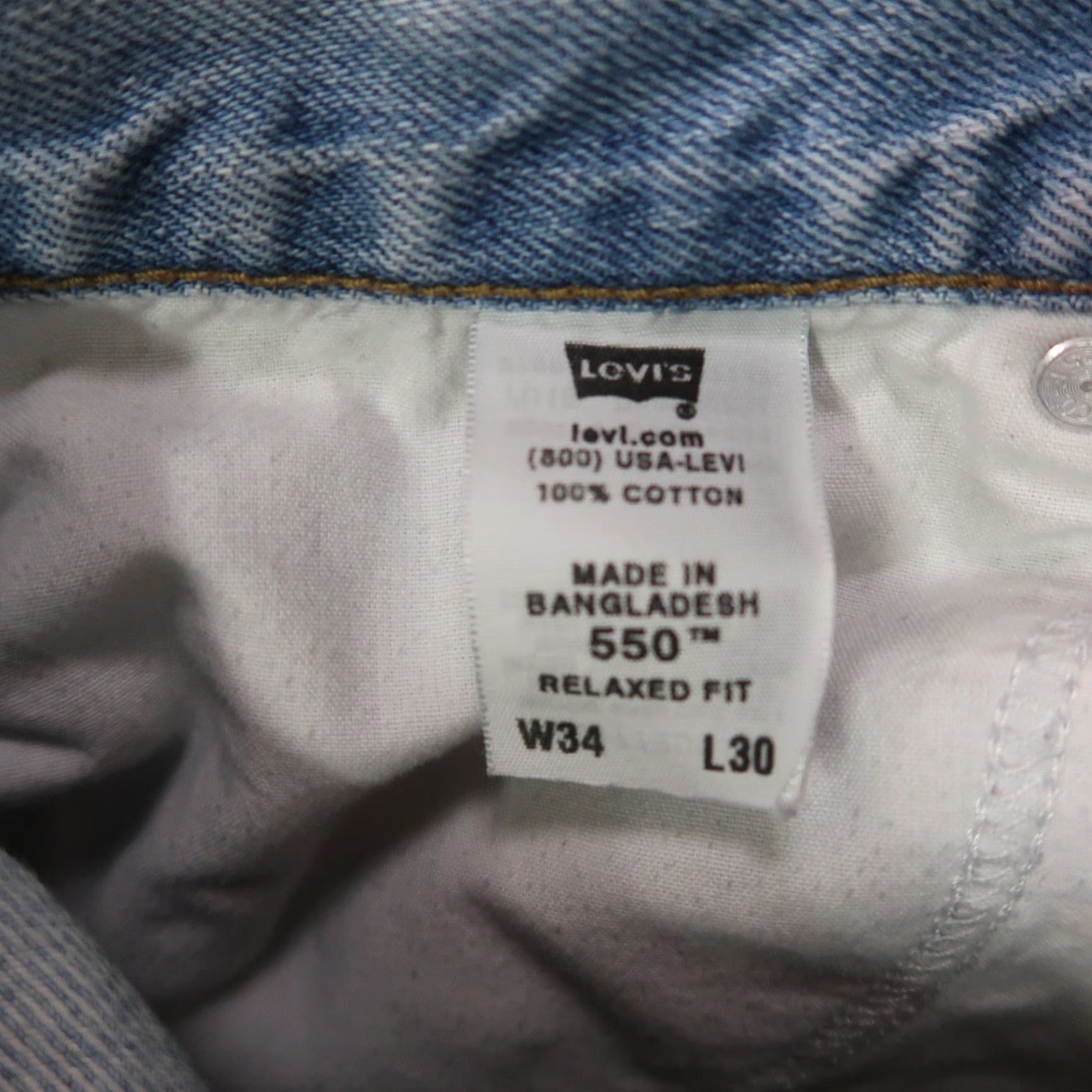 Levi's Levi's 550 Jeans Men 34x30 Relaxed Straight Denim Distressed Blue Vintage Size US 34 / EU 50 - 7 Thumbnail