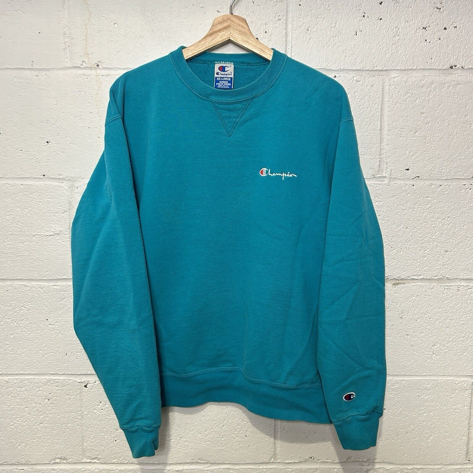 Champion Vintage Champion Pullover Crewneck Spellout “Teal” Size US L / EU 52-54 / 3 - 1 Thumbnail