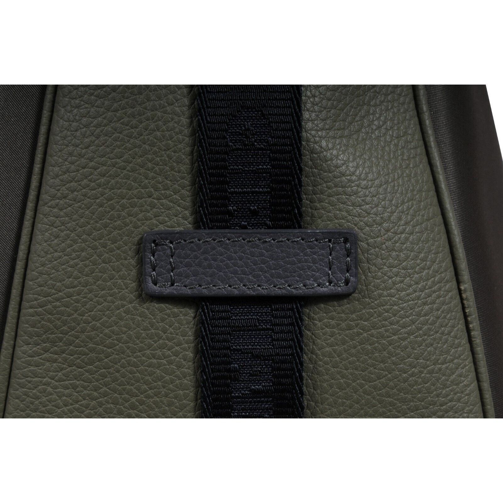 Dior × Sacai Saddle Messenger Bag Olive Green Navy Blue Leather - 02268 Size ONE SIZE - 9 Thumbnail