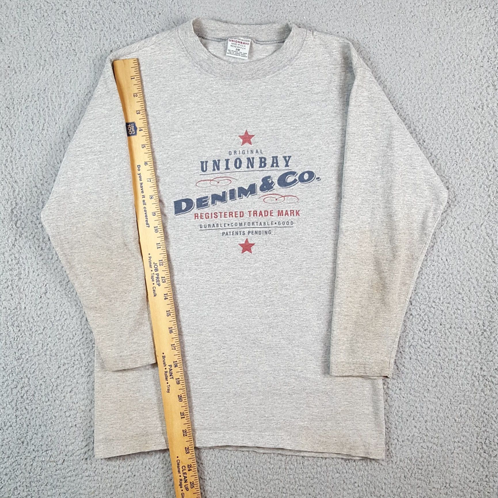 Vintage VINTAGE UnionBay Denim Long Sleeve T-Shirt Size S Gray 90s Retro Spell Out Logo Jewel Workwear Adults Mens Size US S / EU 44-46 / 1 - 8 Thumbnail