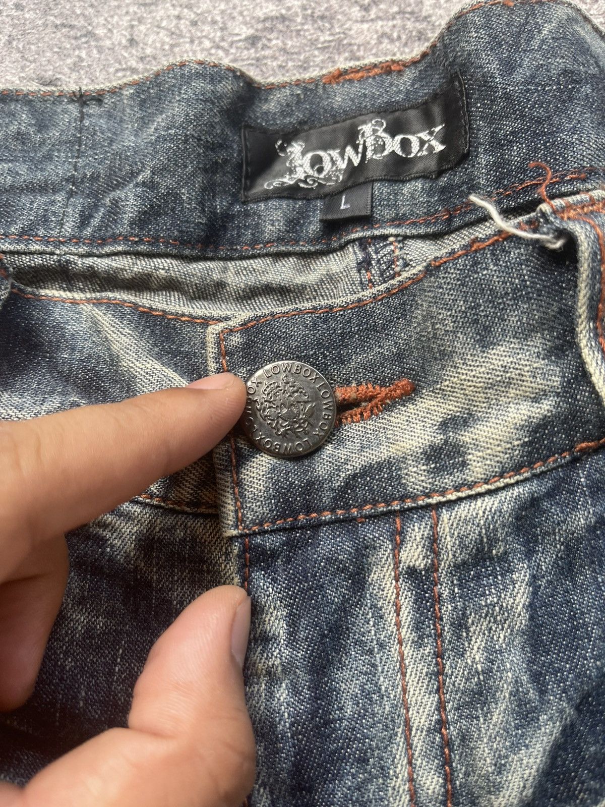 LOWBOX Y2K Lowbox D-Blu distressed ifsixwasnine bootcut jeans Size US 31 - 8 Thumbnail
