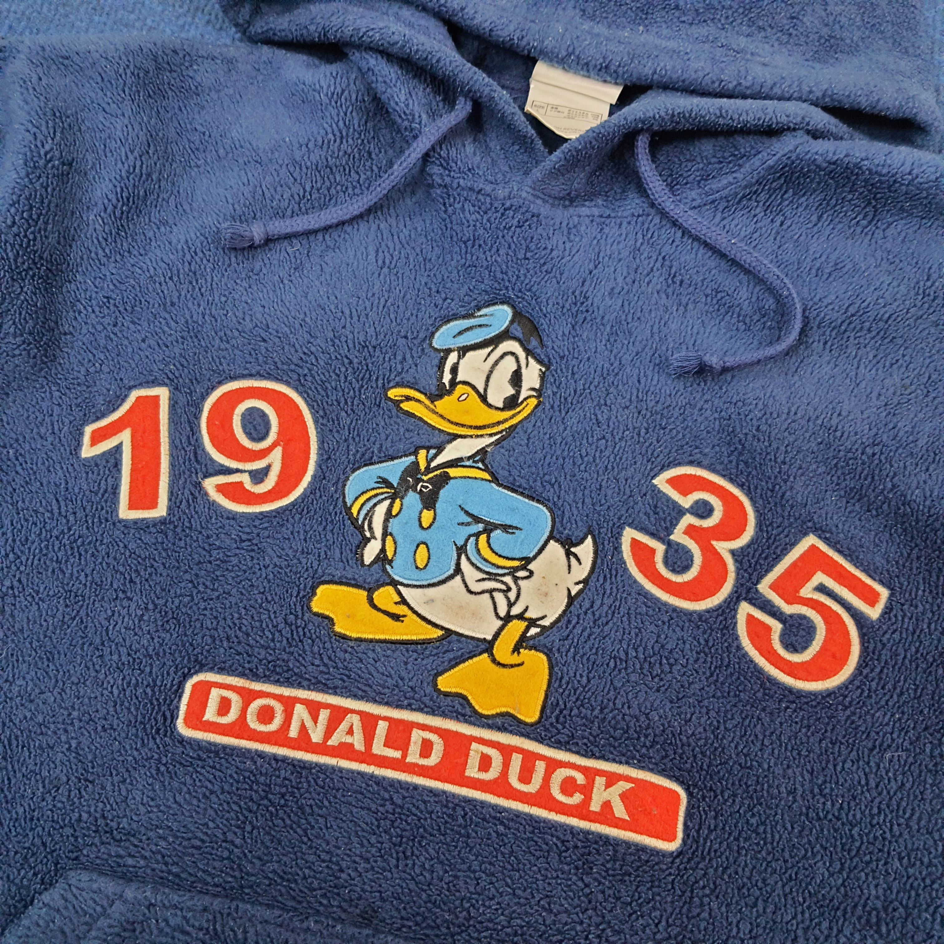 Disney Vintage Disney Donald Duck 1935 Fleece Hoodie C256N13 Size US M / EU 48-50 / 2 - 2 Thumbnail