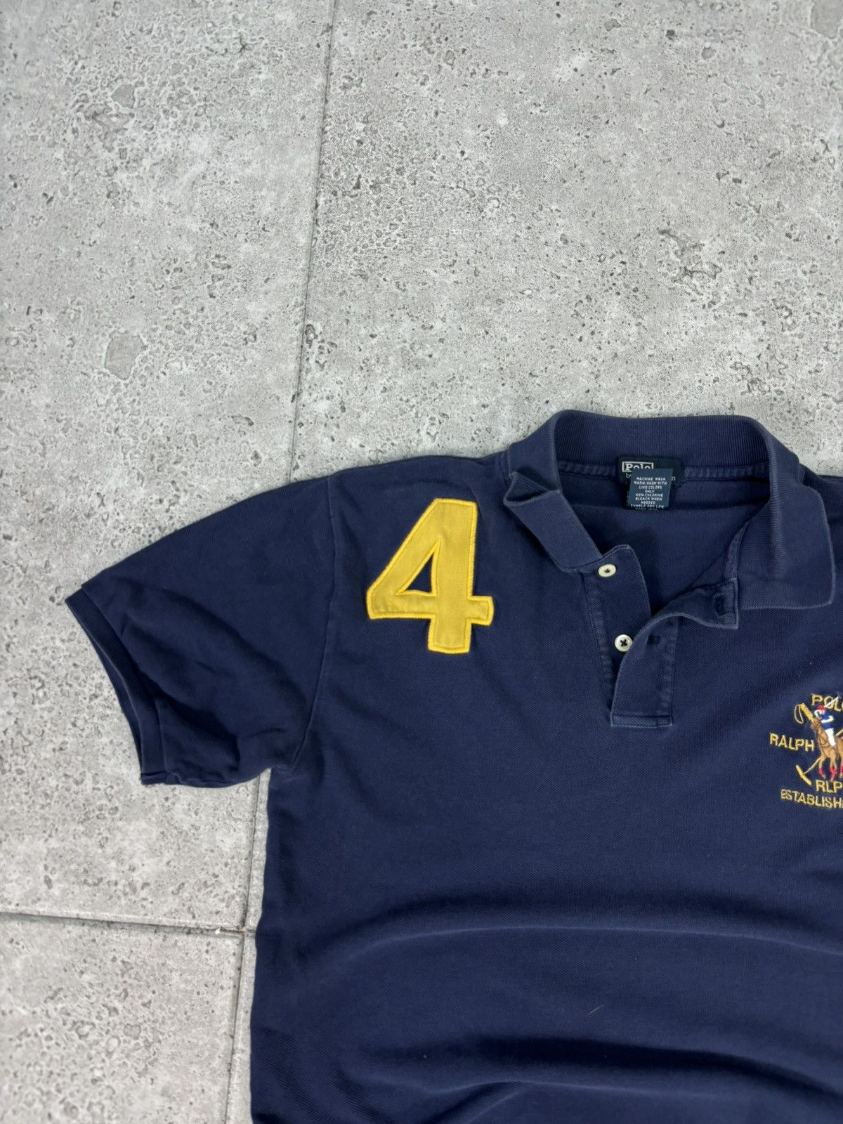 Polo Ralph Lauren × Ralph Lauren Vintage Y2K Chief Keef Ralph Lauren Navy Polo T-Shirt Size US S / EU 44-46 / 1 - 5 Thumbnail