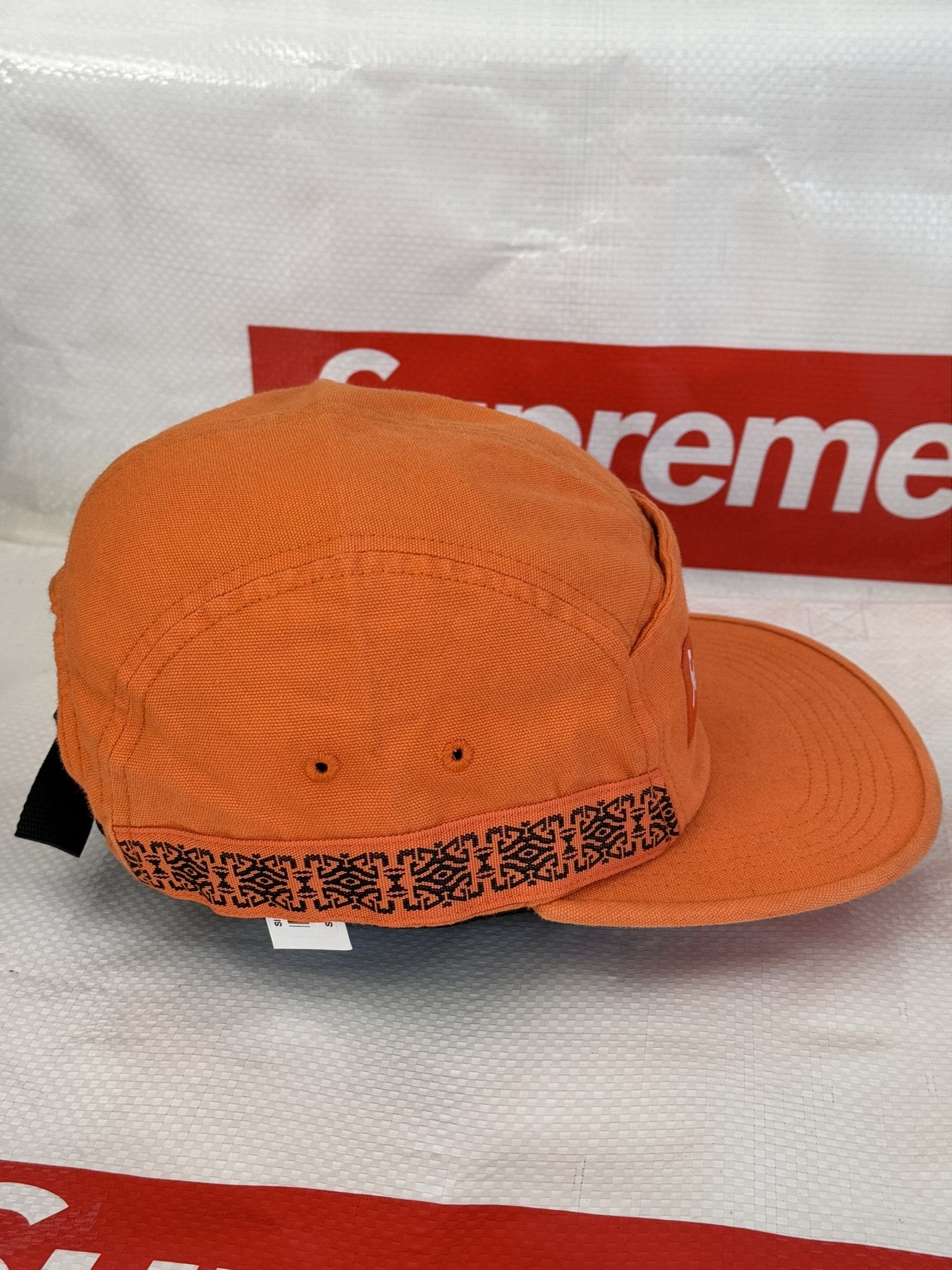 Supreme Side Tape Camp Cap Orange ss 19