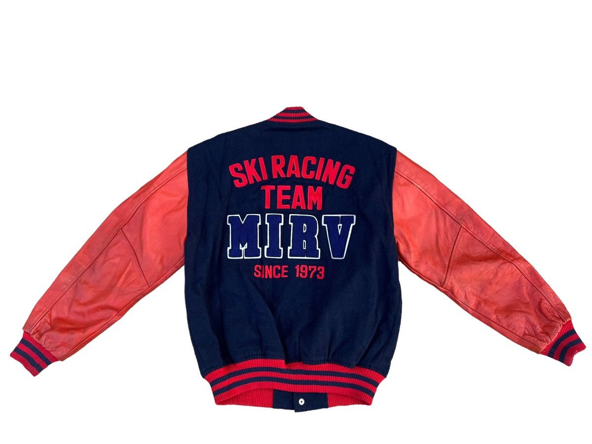 Leather Vintage 90s MIRV Ski Racing Team QB Club Varsity Jacket Size US M / EU 48-50 / 2 - 1 Thumbnail