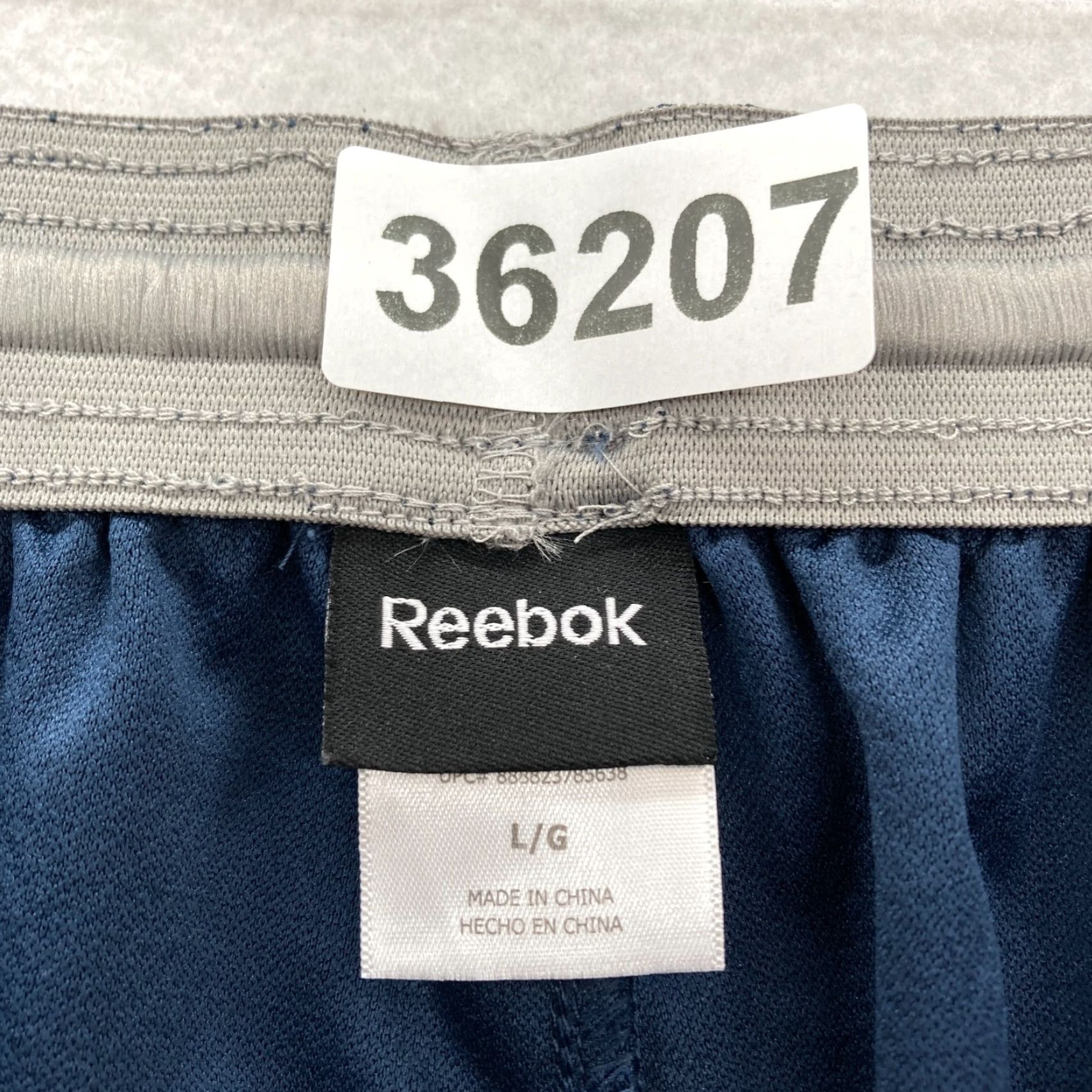 Reebok Reebok Track Pants Sweatpants Mens Large Navy Blue Warm Up Basketball University Size US 33 - 5 Thumbnail