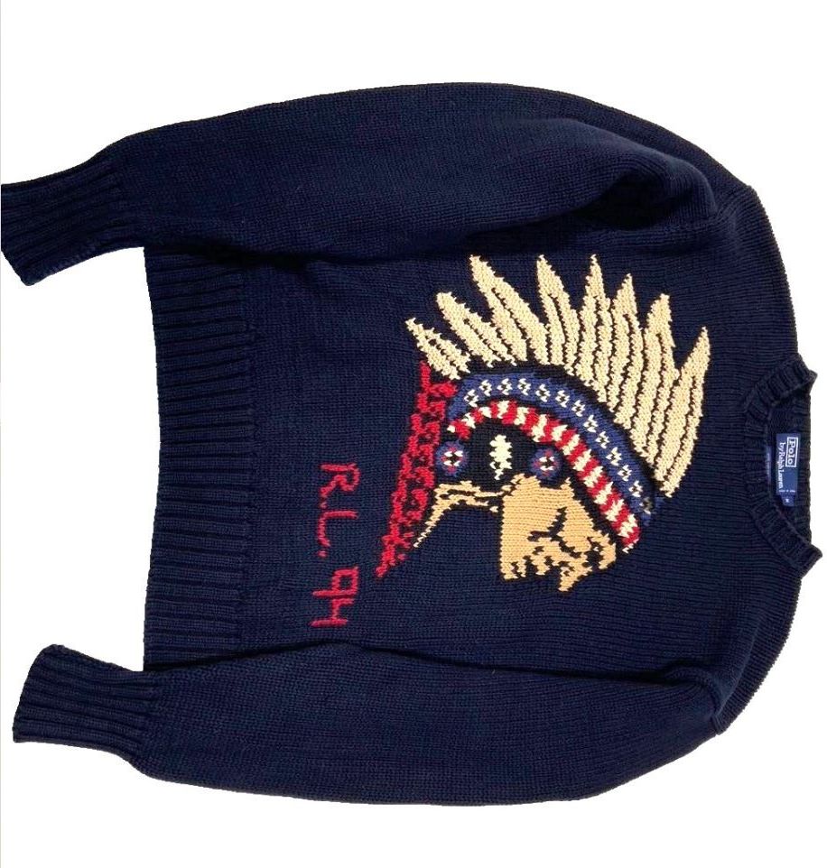 Polo Ralph Lauren Vintage Polo Ralph Lauren Indian Head Sweater Knit XL Size US XL / EU 56 / 4 - 1 Thumbnail