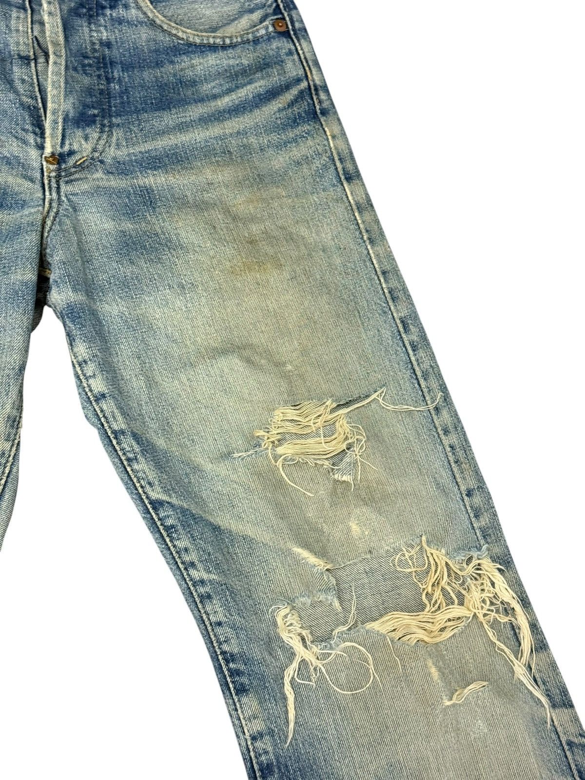 Levi's Vintage Clothing Levi’s Big E 701 LVC Japan Straight Distress Selvedge 3🟦5 Size US 29 - 7 Thumbnail