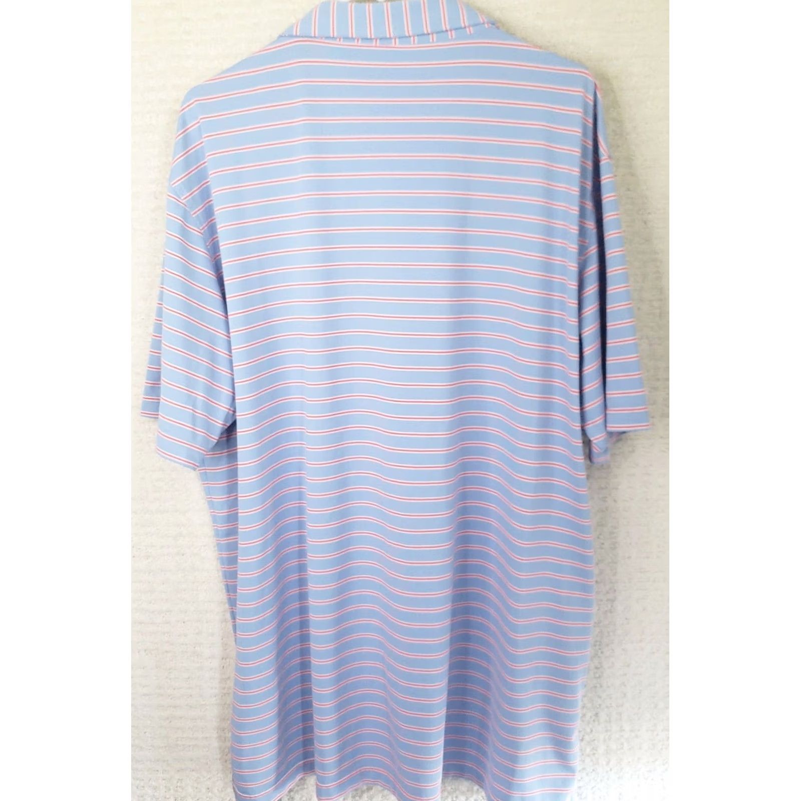 Peter Millar VINTAGE Peter Millar Shirt Mens 2XL Blue Striped Polo Short Sleeve Golf Casual Comfort Summer Performance All Seasons Stretch Knit Size US XXL / EU 58 / 5 - 6 Thumbnail