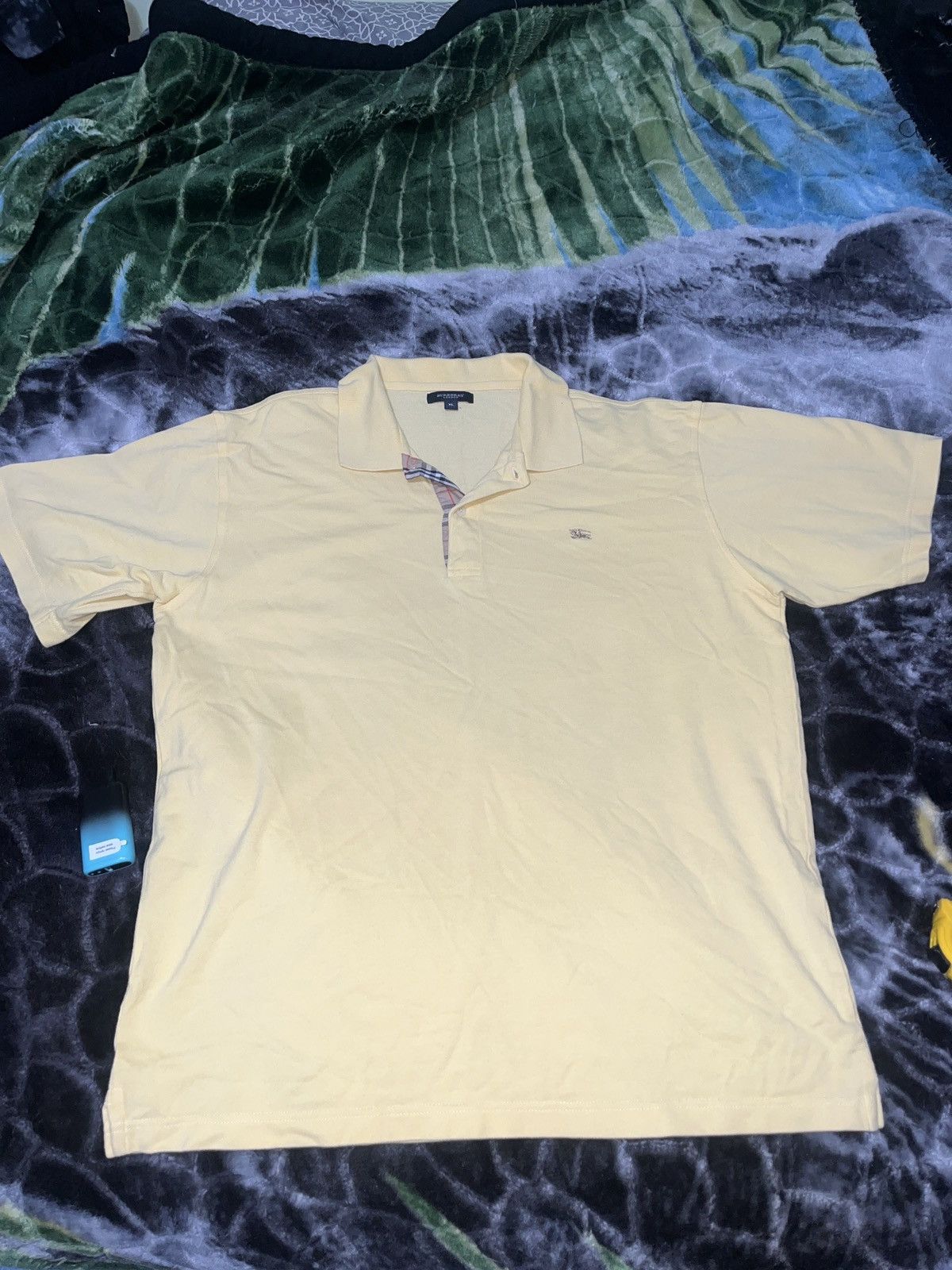 Image of Burberry Polo in Yellow, Men's (Size XL)