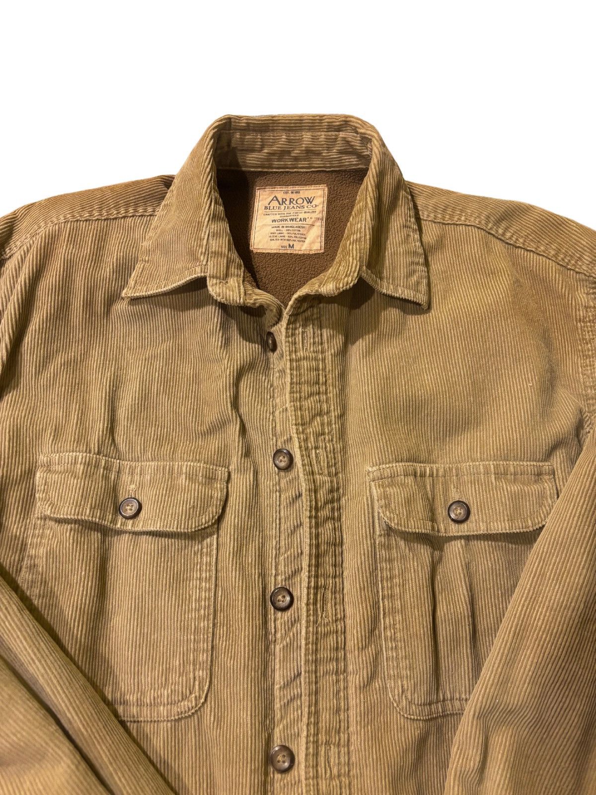 Arrow Men’s tan corduroy Jacket.mj0217 Size US M / EU 48-50 / 2 - 2 Thumbnail