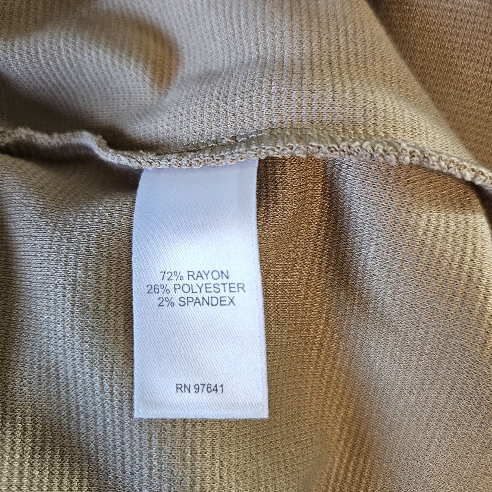 J. Jill J Jill Wearever Collection Womens Pants Sz Large Petite Tan Ribbed Pull On Size 36" / US 14 / IT 50 - 6 Thumbnail