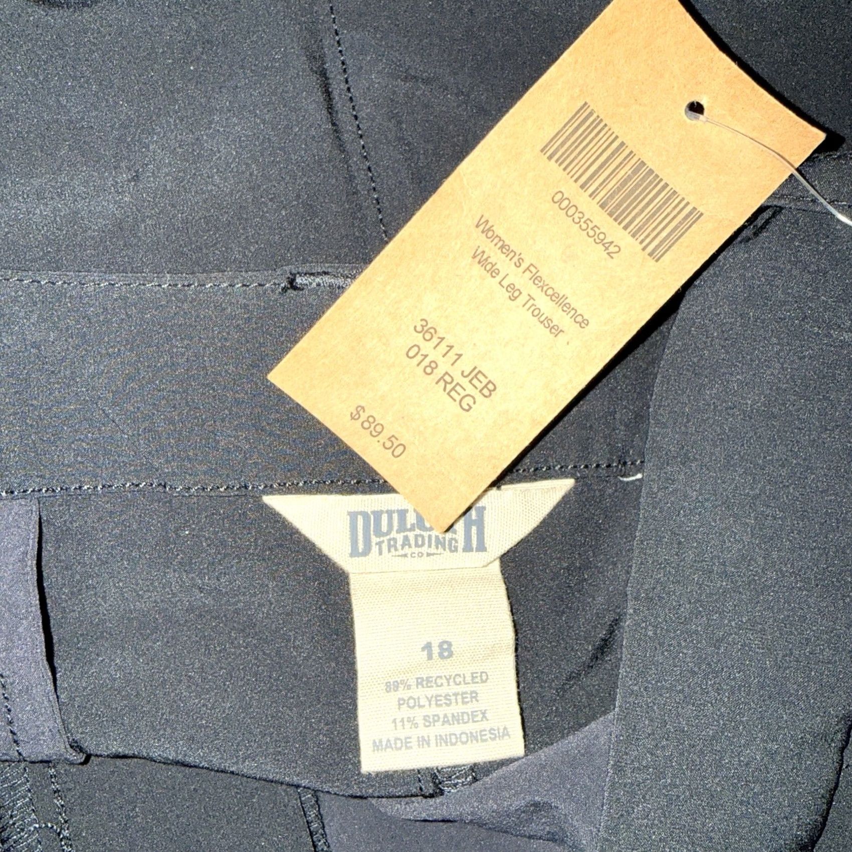Duluth Trading Company Duluth Trading Co Black Casual Wide Leg Pants Womens 18 Chino, 18, Wide-Leg, Casual, Black, Pant, Womens Size 40" / US 18 - 4 Thumbnail