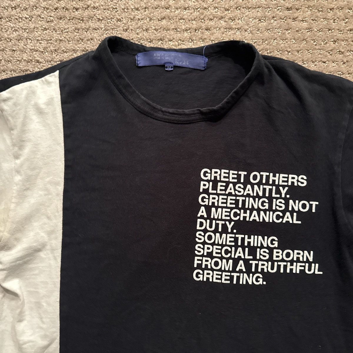Comme des Garcons Junya Watanabe SS02 Hybrid Poem Tee Size US M / EU 48-50 / 2 - 2 Thumbnail