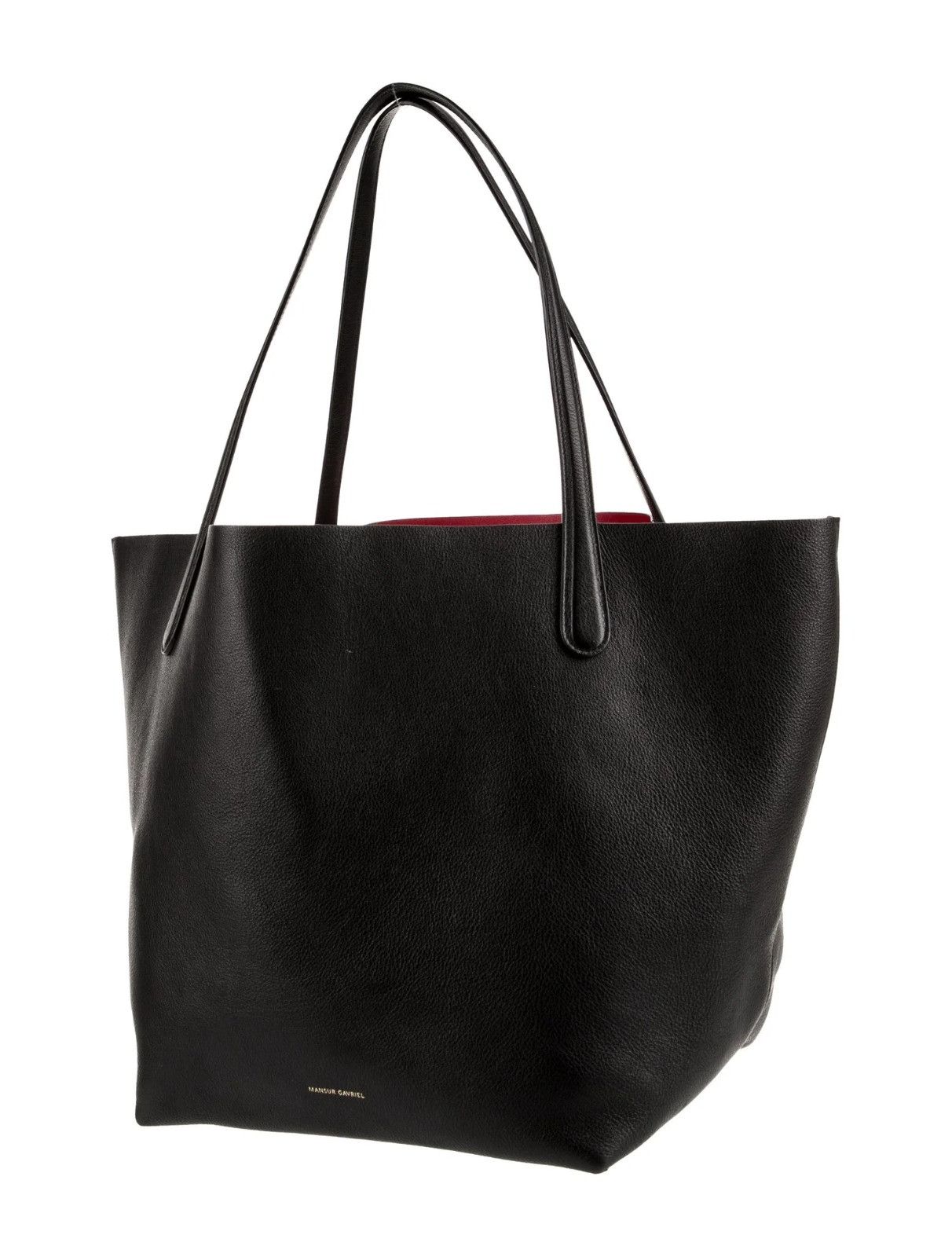 Mansur Gavriel os11x0326 Size: OS / Everyday Leather Tote Bag in Black Size ONE SIZE - 3 Thumbnail